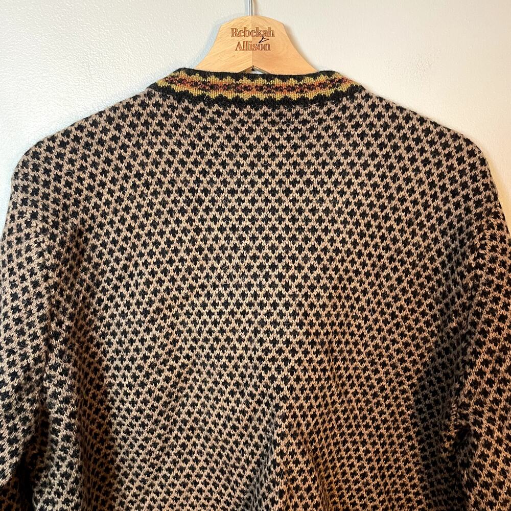 VTG Cambridge Dry Goods Nordic Fair Isle 100% Wool Sweater Women's Large - Picture 11 of 12